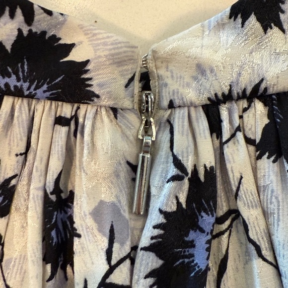 Rebecca Taylor Silk Thistle Fleur Long Sleeve Keyhole Blouse - Picture 5 of 14